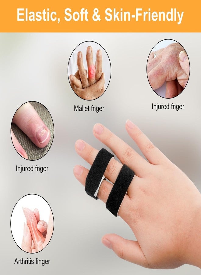 ECNHIVE 10PCS Buddy Finger Straps, 5.5X0.5'' Finger Buddy Straps Tape for Pinky Finger, Finger Tape & Finger Wrap for Swollen Finger Support Washable and Reusable - Image 4